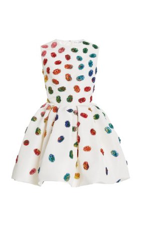Embellished Silk Mini Dress By Oscar De La Renta | Moda Operandi