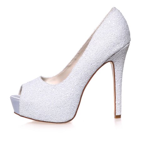 Creativesugar White 3D glitter open toe platform high heels pure concise nubuck party prom cocktail bridal dress shoes platform|high heels|platform high heels|bridal dress shoes - AliExpress
