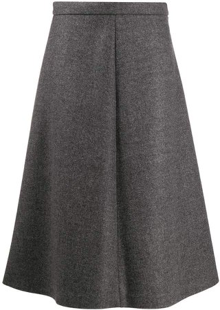 high waisted A-line skirt
