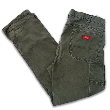Vintage 90s olive Dickies cargo Pants Size 36 X 32... - Depop