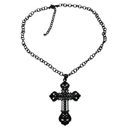 metal cross pendant necklace