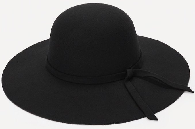 black fashion hat