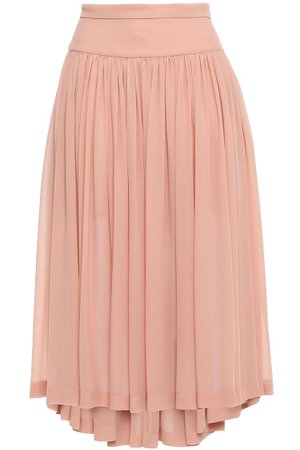 Blush Gathered silk-georgette midi skirt | Sale up to 70% off | THE OUTNET | STELLA McCARTNEY | THE OUTNET