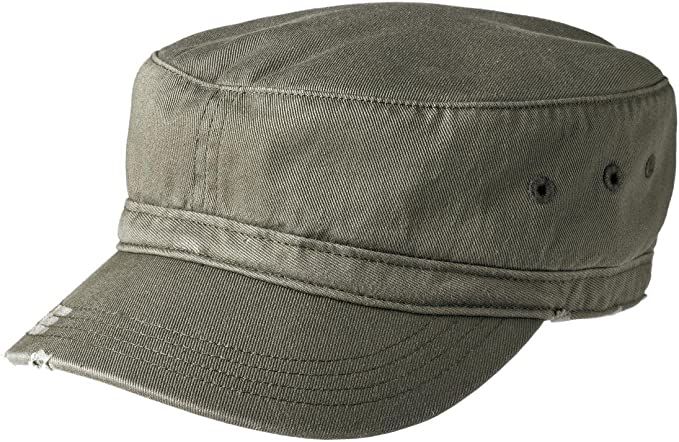 District Threads Distressed Military Hat - Olive - One Size at Amazon Men’s Clothing store: Military Apparel Accessories