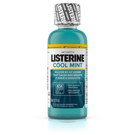 Listerine Cool Mint Antiseptic Mouthwash-Trial Size - 3.2 Fl Oz : Target