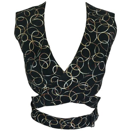 Azzedine Alaia Vintage Cutout Wrap Top For Sale at 1stdibs