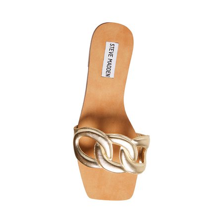 MARCIE Gold Square Toe Sandal | Women's Sandals – Steve Madden
