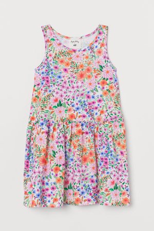 Floral Cotton Dress - White/floral - Kids | H&M US