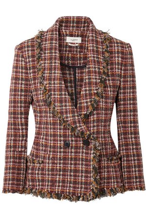 Isabel Marant Étoile | Nicole fringed cotton-blend tweed jacket | NET-A-PORTER.COM