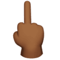 🖕🏾 Middle Finger: Medium-Dark Skin Tone Emoji (Apple)