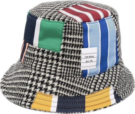Thom Browne patchwork-detail bucket hat