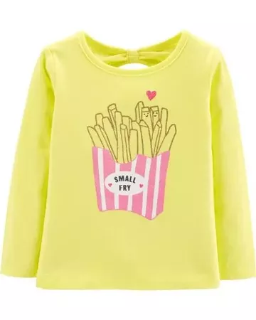 Toddler Girl Glitter French Fry Tee | Carters.com