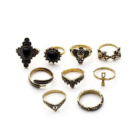 9-pc Gothic Vintage Midi Knuckle Ring Set