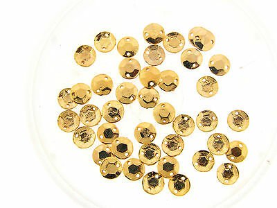 Vintage Gold Faceted Round Sequence Design Metal Connectors Links Finding Lot