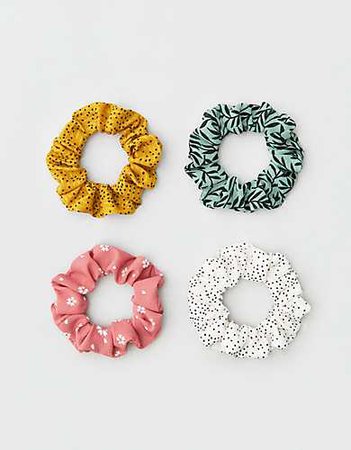 AEO Floral Scrunchies 4-Pack