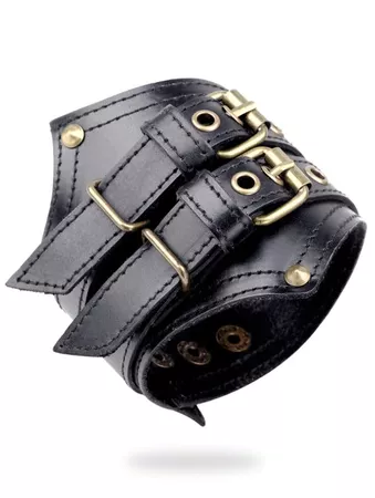 2019 Punk Style Leather Wrap Bracelet In BLACK | DressLily.com