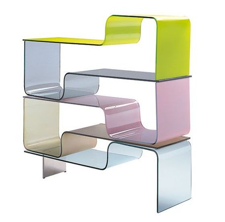funky acrylic shelves