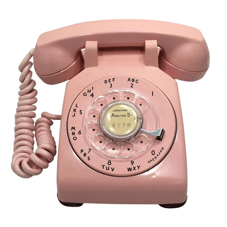 vintage pink phone