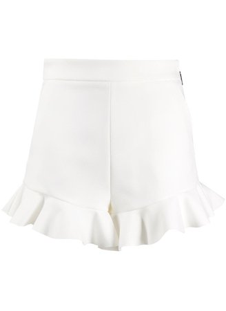 White ruffle shorts