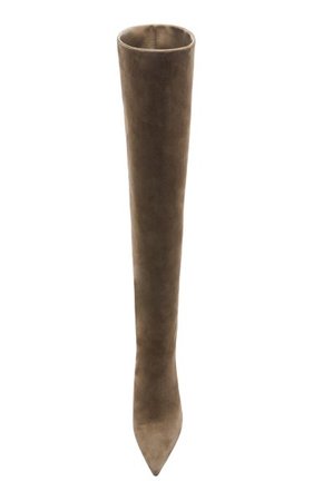 Suede Knee-High Boots By Prada | Moda Operandi
