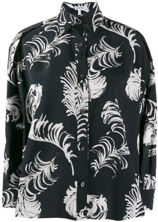 floral flared shirt
