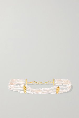 Gold Gold-plated pearl choker | Pacharee | NET-A-PORTER