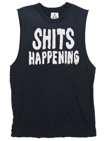 shits happening unif muscle tee