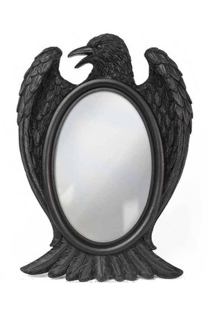 Black Raven Standing Mirror by Alchemy Gothic - The Gothic Shop