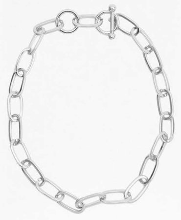french connection chunky chain choker silver