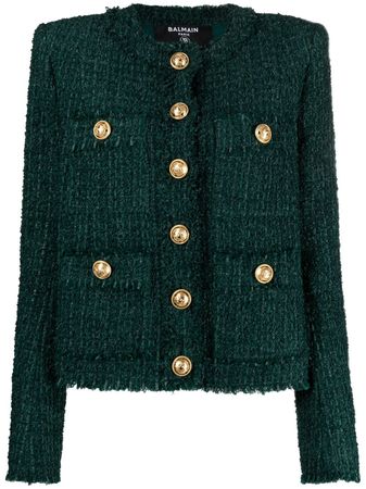 Balmain single-breasted Tweed Jacket - Farfetch