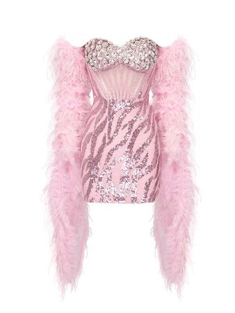 pink glam dress