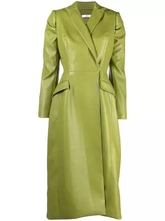 Safiyaa faux-leather Layered Trench Coat - Farfetch