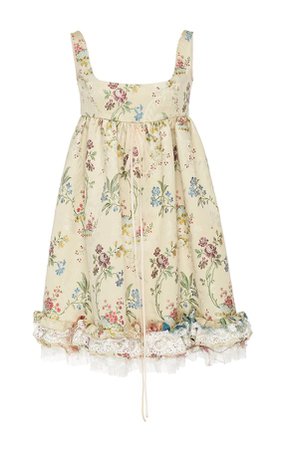 Brock Collection Floral Baby Doll Cotton Silk Dress