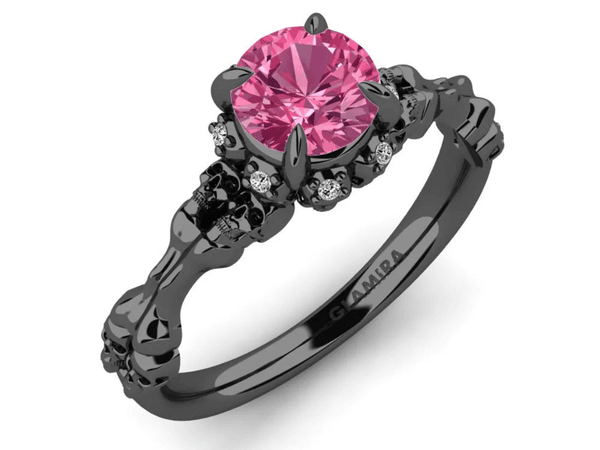 Pink Black Diamonds Ring