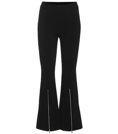 Ponte high-rise cropped flare pants