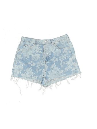 Topshop distressed Floral light Denim feminine bold Shorts Size 14 - 73% off | thredUP