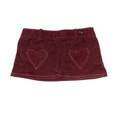 red corduroy micro mini skirt <3 price is firm,... - Depop