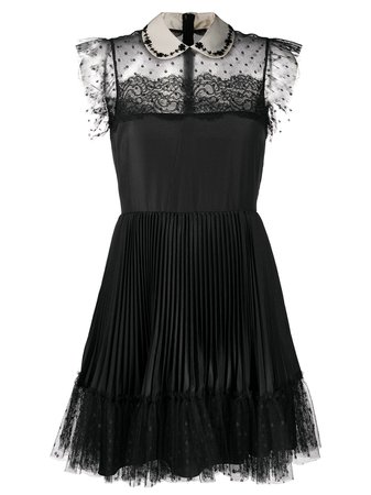 Redvalentino Peter Pan Collar Tulle Dress Ss20 | Farfetch.com