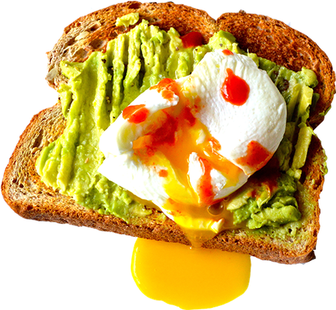 Avocado Egg Toast - Avocado Toast No Background | Full Size PNG Download | SeekPNG