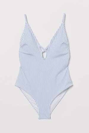 Padded-cup Swimsuit - White