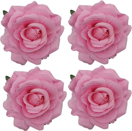 Amazon.com: La Homein 4pcs/Pack Fabric Rose Hair Flowers Clips Mexican Hair Flowers Hairpin Brooch Headpieces (puprle) : Clothing, Shoes & Jewelry