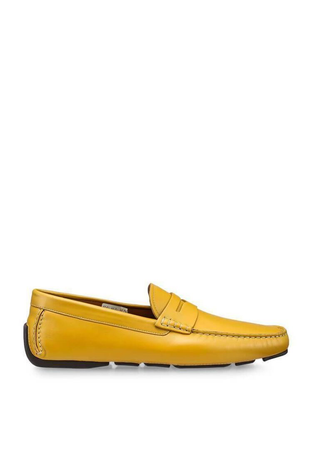 Bally Warno Men's Mustard Leather Driver Shoes