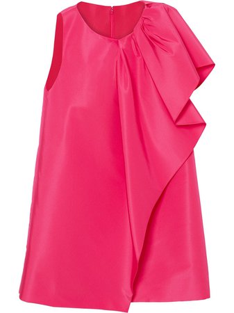 Carolina Herrera Ruffle Silk Shift Dress - Farfetch