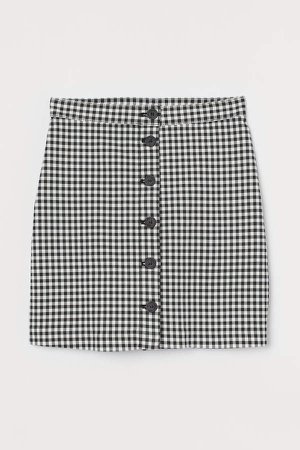 Short Twill Skirt - Black