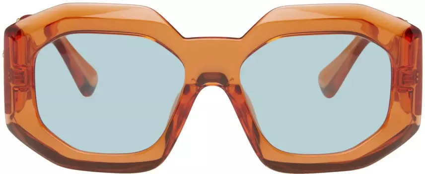 Versace: Orange Maxi Medusa Biggie Sunglasses | SSENSE