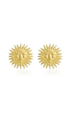 Sunface 18k Yellow Gold Diamond Earrings By Anthony Lent | Moda Operandi