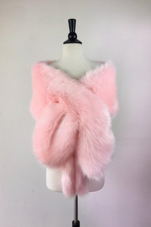 pink stole fur