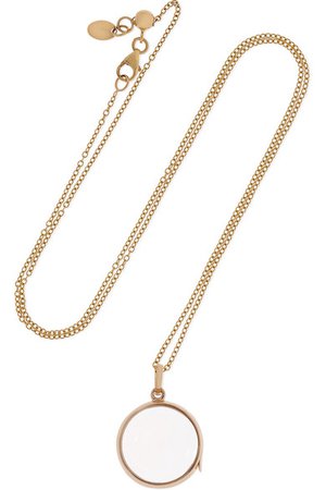 Loquet | 14-karat gold and glass necklace | NET-A-PORTER.COM
