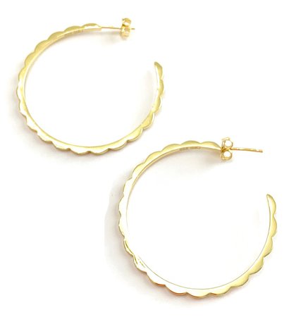 gold scallop hoops