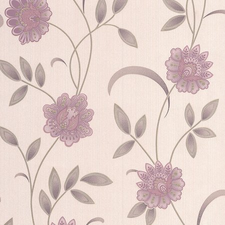 Graham & Brown Sadie Lavender/Pink/Cream Wallpaper | The Home Depot Canada